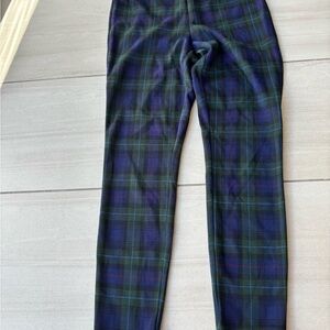 Talbots Soho Ankle Pants in Green and Blue Plaid